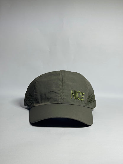 The Green "NICE" Mesh Runner Sports Cap
