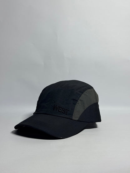 Black "WEST" Sporty White Sports Cap
