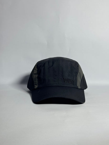 Black "WEST" Sporty White Sports Cap