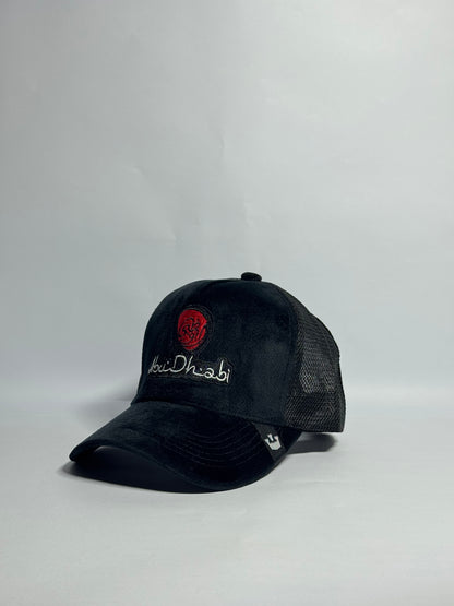 Abu Dhabi Black Velvet Trucker Cap-Imported Cap