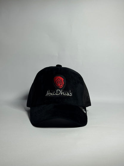 Abu Dhabi Black Velvet Trucker Cap-Imported Cap