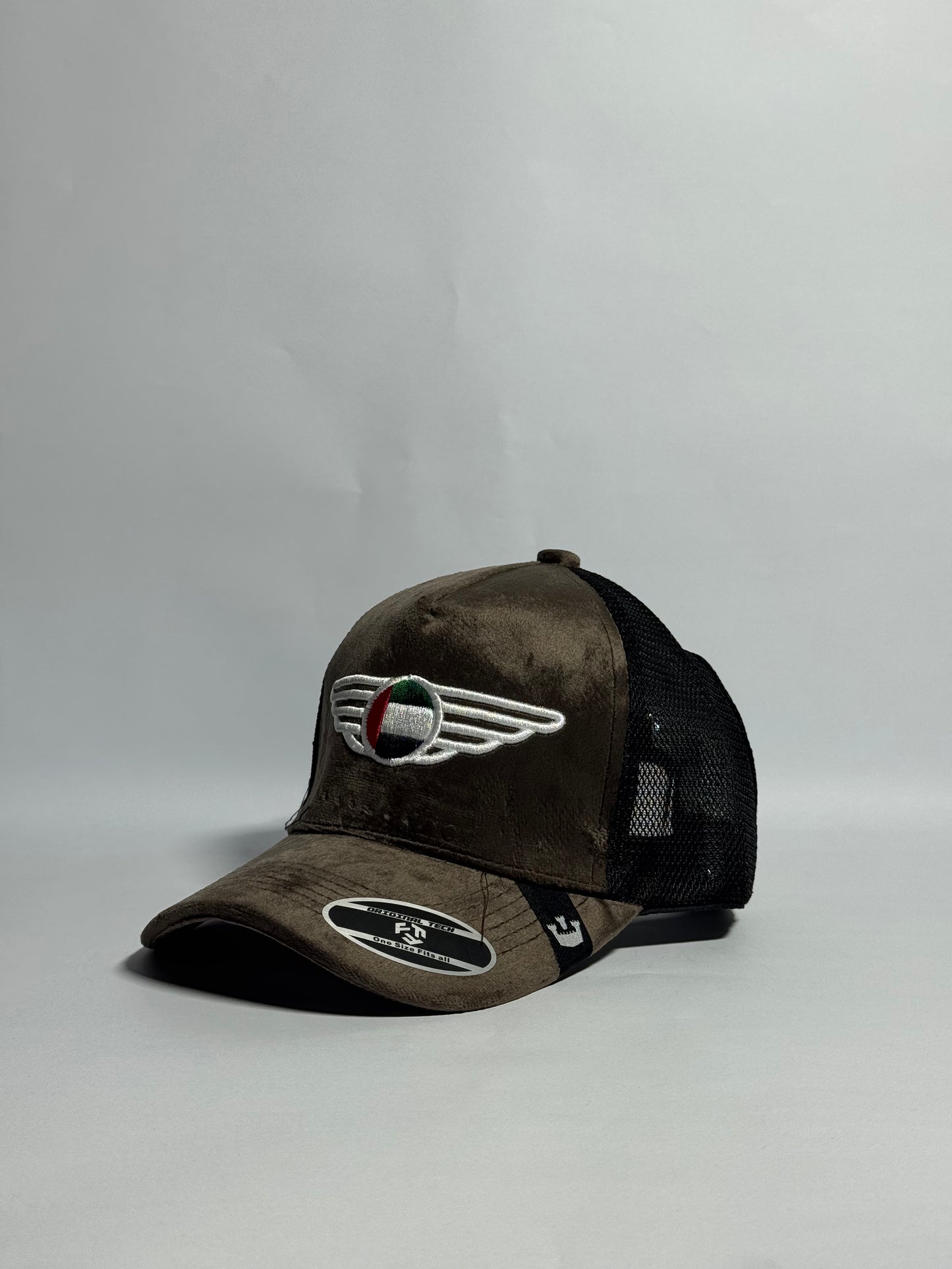 UAE Wing Brown Velvet Trucker Cap-Imported Cap