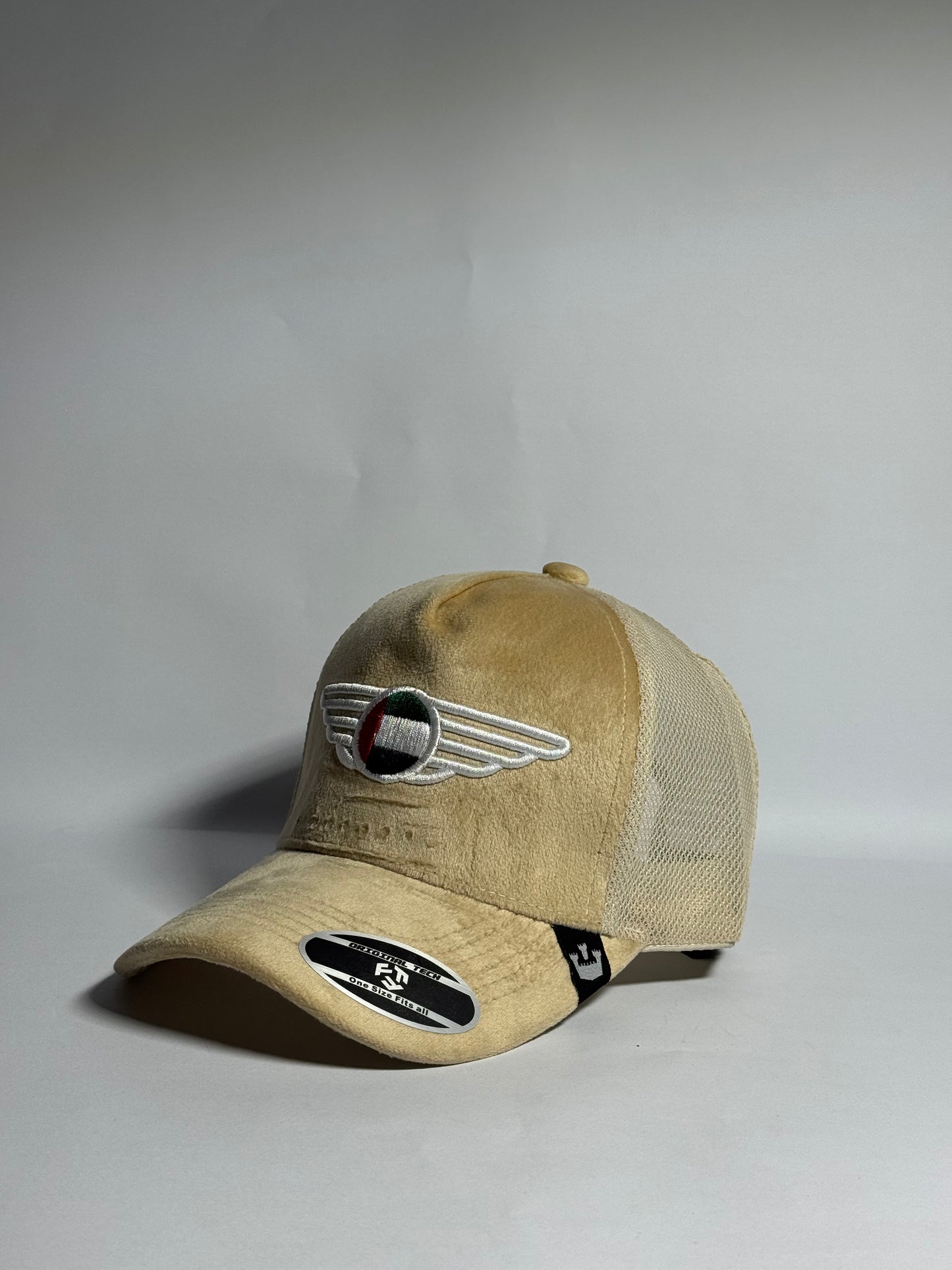 UAE Wing Brown Velvet Trucker Cap-Imported Cap