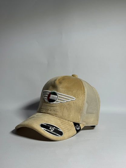 UAE Wing Brown Velvet Trucker Cap-Imported Cap