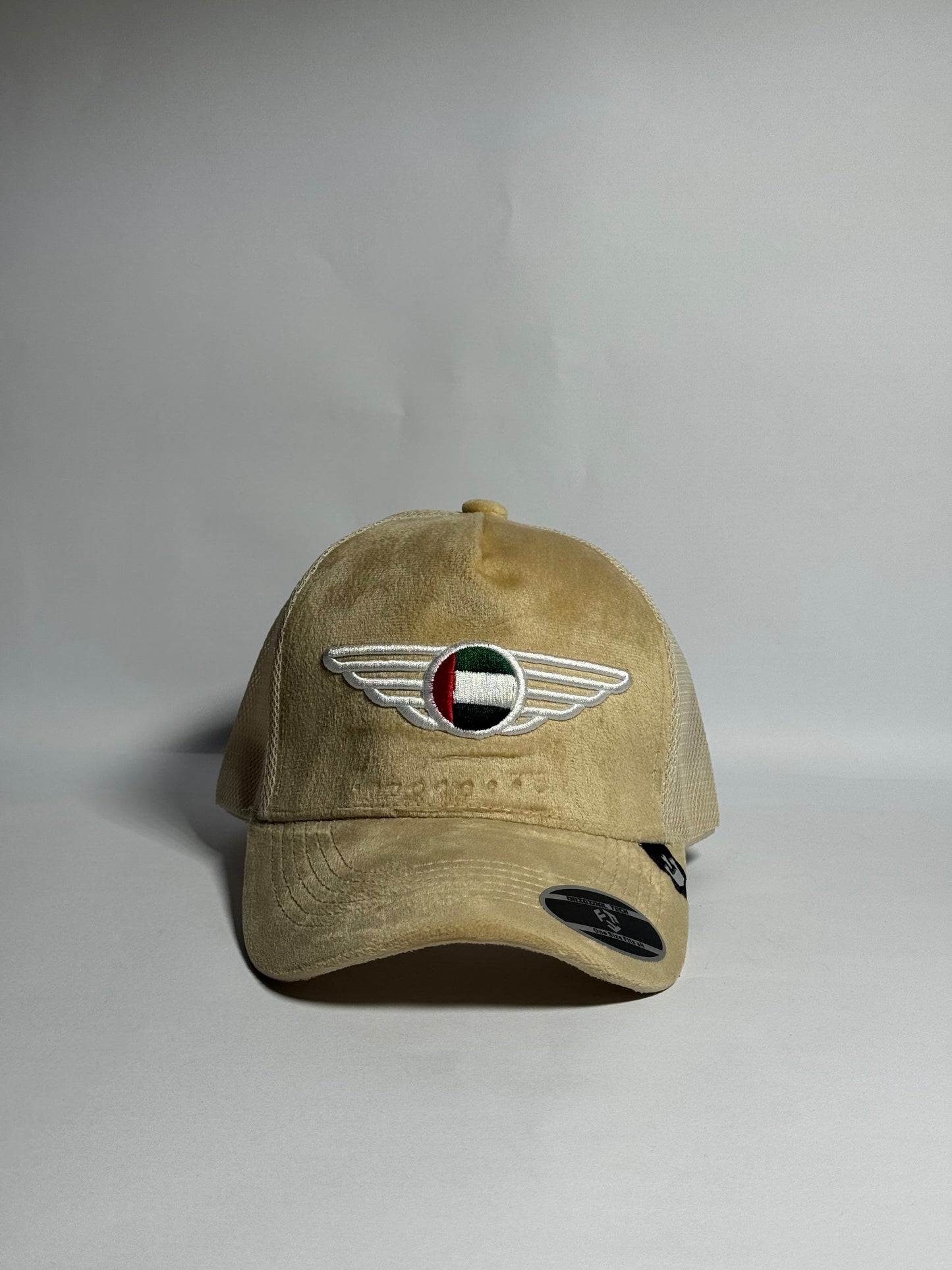 UAE Wing Brown Velvet Trucker Cap-Imported Cap