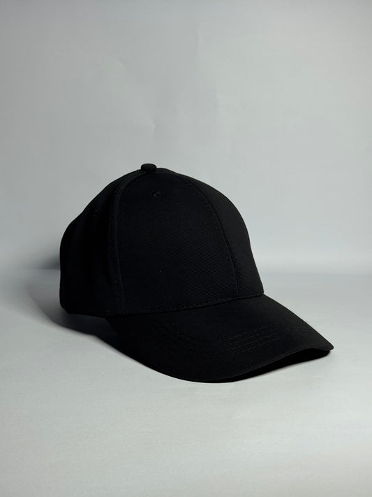 Premium Black Plain Cap - Imported Cap