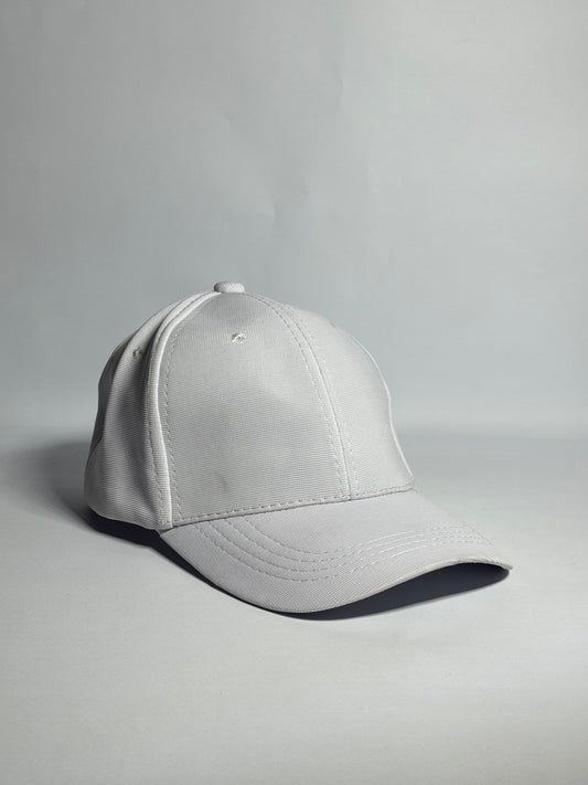 Premium White Plain Cap - Imported Cap