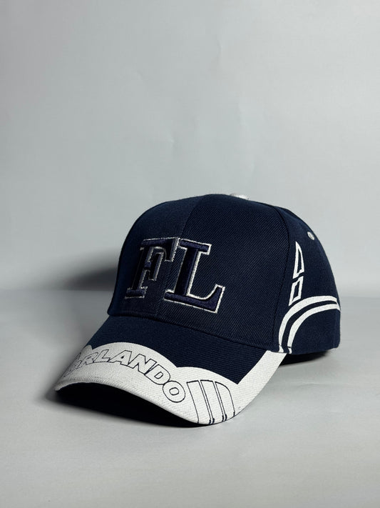 "FL Orlando" Navy Baseball Cap-Imported