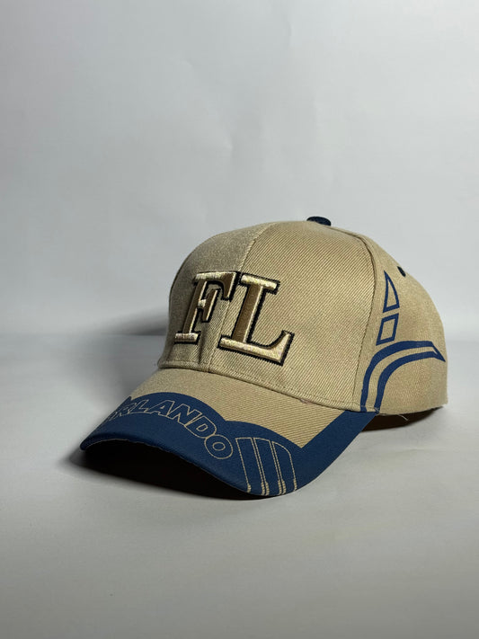 "FL Orlando" Beige Baseball Cap-Imported