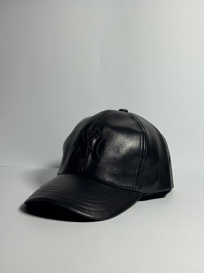 Classic Brown Leather "NY" Cap