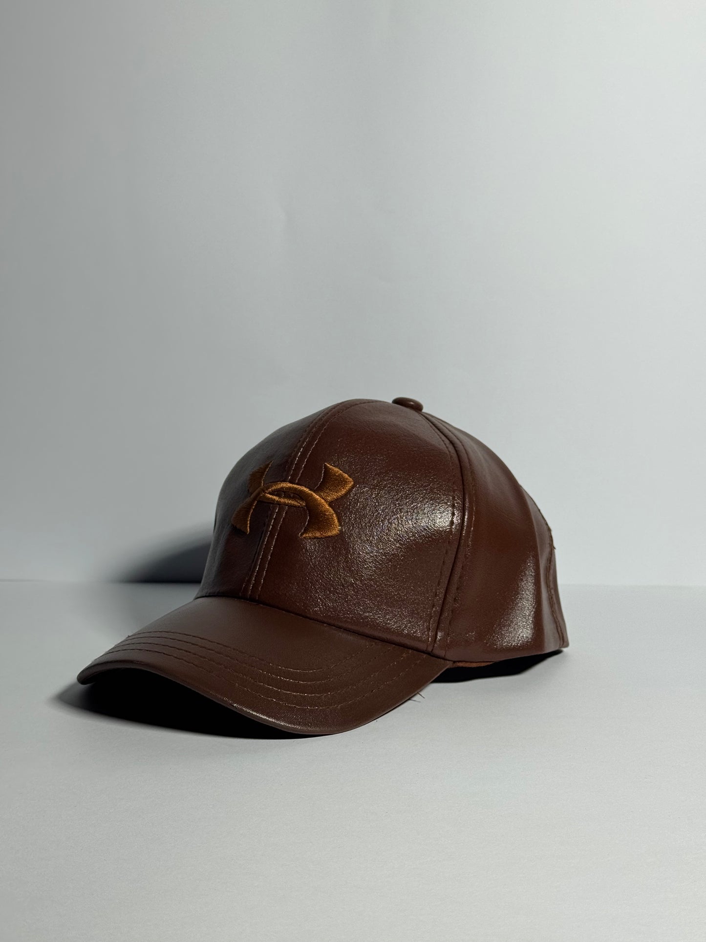 Classic Brown Leather "Under Armour" Cap