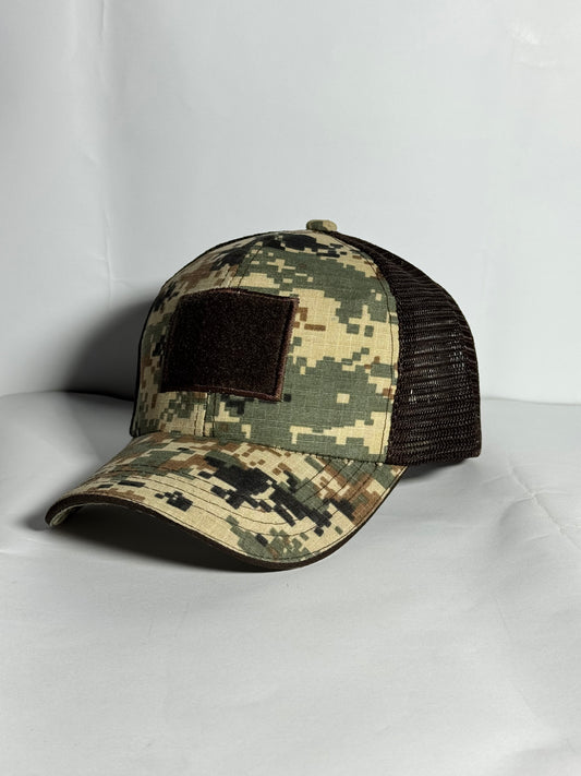 Orange Urban Camo Mesh Cap