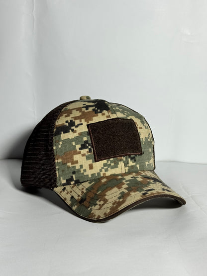 Orange Urban Camo Mesh Cap